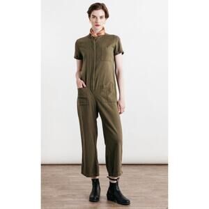 Bridge & Burn XS Otis Jumpsuit Olive Green